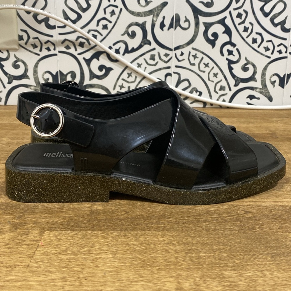 Melissa Melrose Jelly Black Twinkle Sandals
